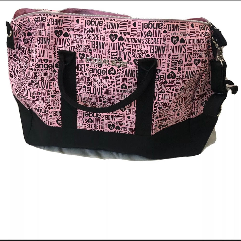 Victoria’s Secret Pink & Black Large Weekender Bag